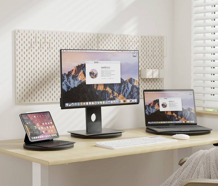 Produktbild: SpeaKa Professional SP-MT-200 Monitor-Drehteller 1 Display(s) 25,4 cm (10") - 68,6 cm (27") Schwarz Drehbar