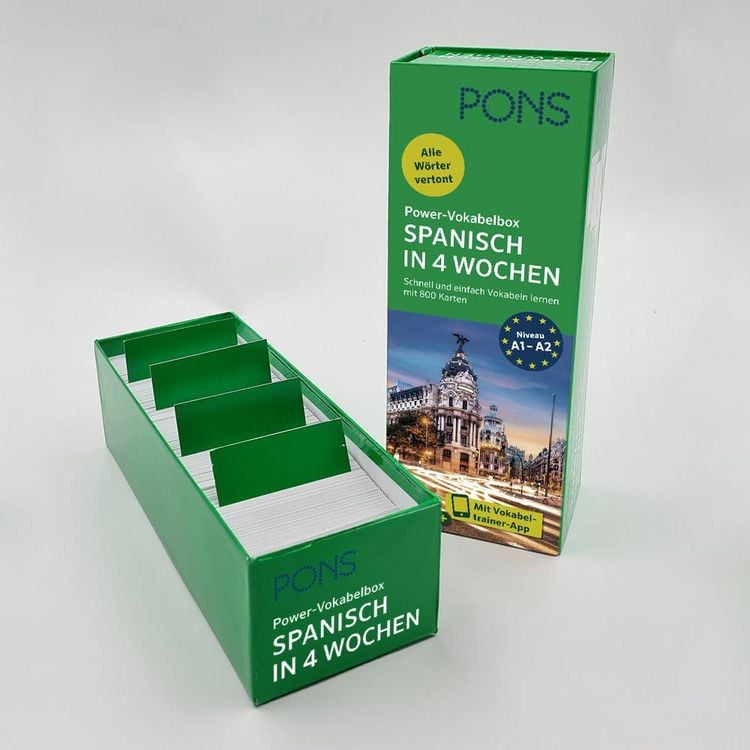 Produktbild: PONS Power-Vokabelbox Spanisch in 4 Wochen