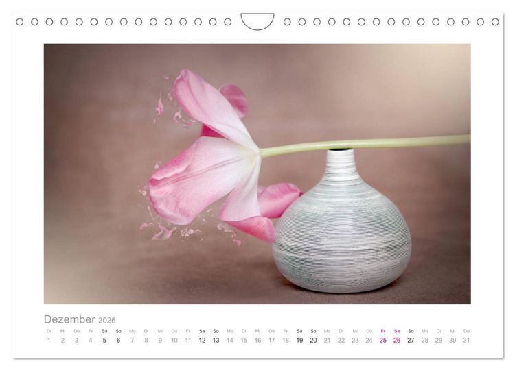 Produktbild: Blumen zart und sch&ouml;n (Wandkalender 2026 DIN A4 quer), CALVENDO Monatskalender