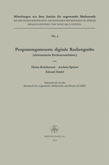 Produktbild: Programmgesteuerte digitale Rechenger&auml;te (elektronische Rechenmaschinen)