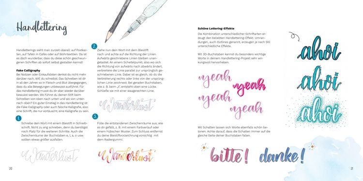 Produktbild: Watercolor liebt Handlettering