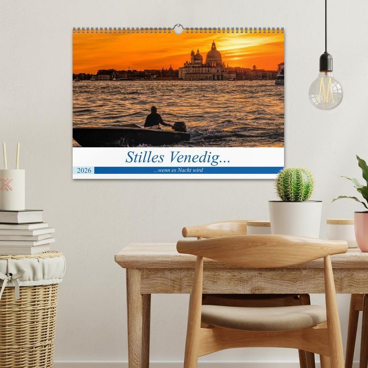 Produktbild: Stilles Venedig wenn es Nacht wird (Wandkalender 2026 DIN A3 quer), CALVENDO Monatskalender