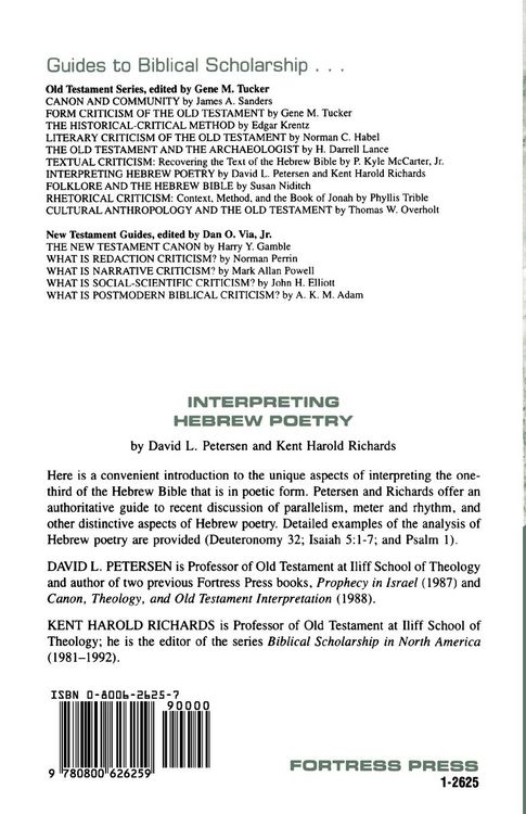 Produktbild: Interpreting Hebrew Poetry