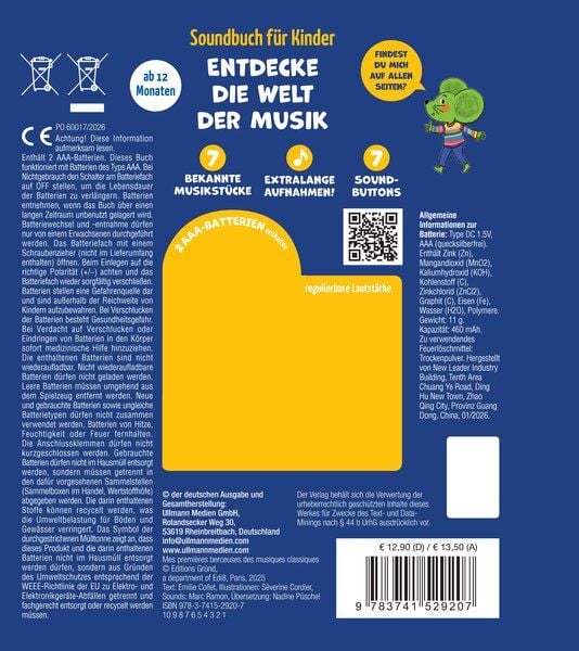 Produktbild: So klingen die sch&ouml;nsten Wiegenlieder - Klassik f&uuml;r Kinder
