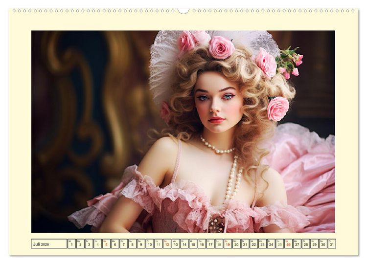 Produktbild: Barocke Anmut. Romantik und Grazie im 17. Jahrhundert (hochwertiger Premium Wandkalender 2026 DIN A2 quer), Kunstdruck in Hochglanz