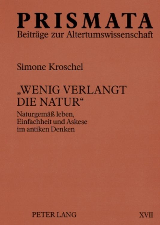 Produktbild: &laquo;Wenig verlangt die Natur&raquo;