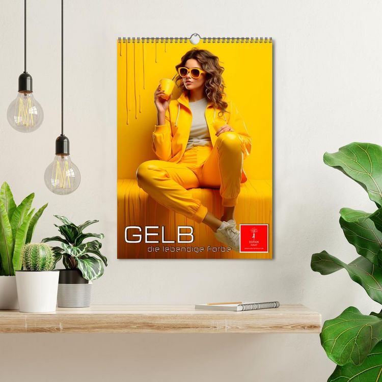 Produktbild: Gelb, die lebendige Farbe (Wandkalender 2026 DIN A3 hoch), CALVENDO Monatskalender