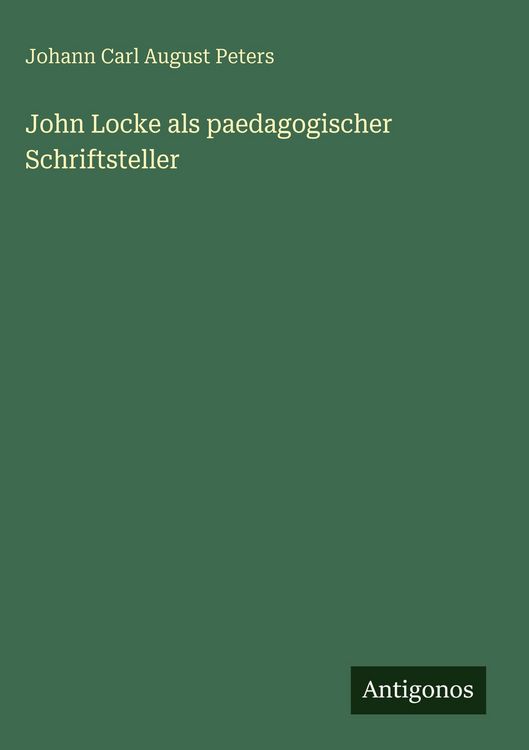 Produktbild: John Locke als paedagogischer Schriftsteller