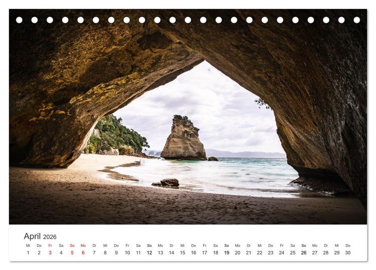 Produktbild: Naturschauspiel Neuseeland (Tischkalender 2026 DIN A5 quer), CALVENDO Monatskalender