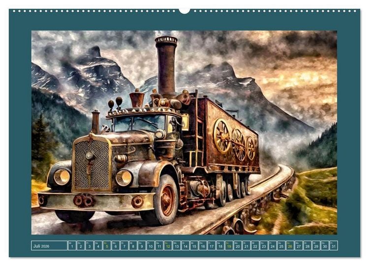 Produktbild: Mit Steampunk unterwegs (Wandkalender 2026 DIN A2 quer), CALVENDO Monatskalender