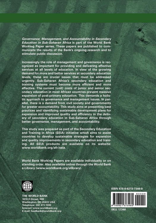 Produktbild: Governance, Management, and Accountability in Secondary Education in Sub-Saharan Africa