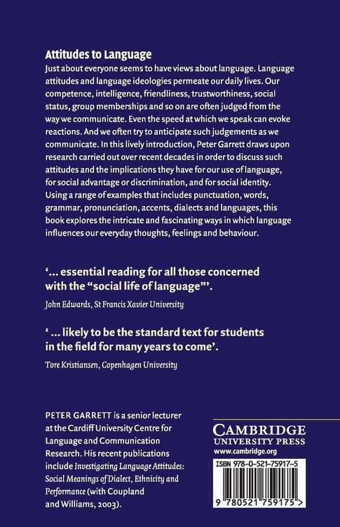 Produktbild: Attitudes to Language
