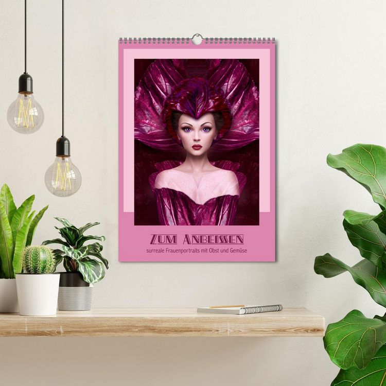 Produktbild: Zum Anbeissen - surreale Frauenportraits mit Obst und Gem&uuml;se (Wandkalender 2026 DIN A3 hoch), CALVENDO Monatskalender