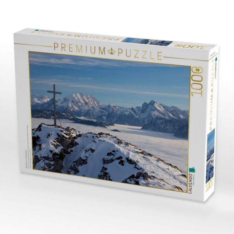 Produktbild: CALVENDO Puzzle Gipfelkreuz in Bergkulisse | 1000 Teile Lege-Gr&ouml;&szlig;e 64x48cm Foto-Puzzle f&uuml;r gl&uuml;ckliche Stunden