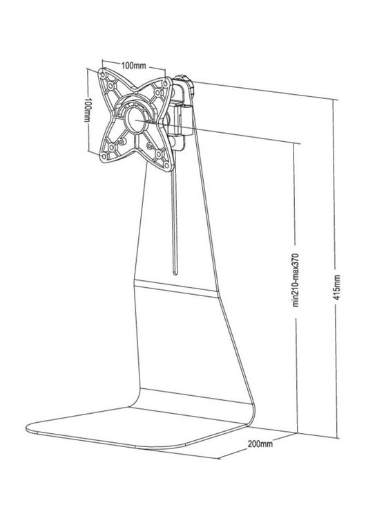 Produktbild: Neomounts Monitor-Standfu&szlig; FPMA-D800 1 Display(s) 25,4 cm (10") - 68,6 cm (27") Silber H&ouml;henverstellbar, Neigbar, Schwenkbar, Rotierbar