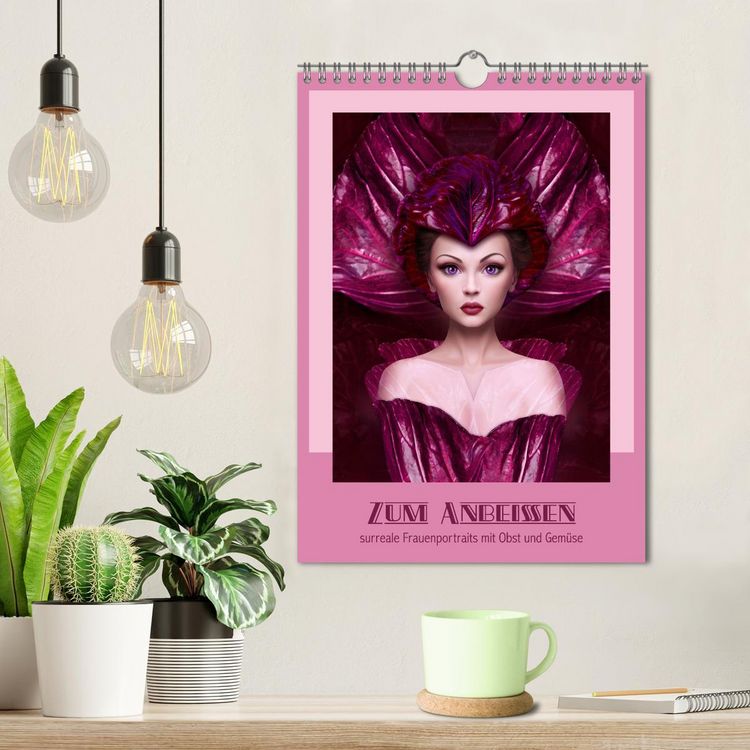 Produktbild: Zum Anbeissen - surreale Frauenportraits mit Obst und Gem&uuml;se (Wandkalender 2026 DIN A4 hoch), CALVENDO Monatskalender