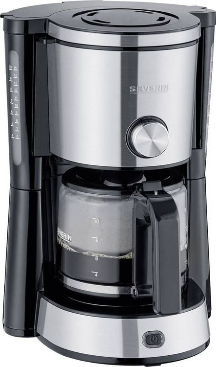 Produktbild: Severin KA 4825 "TYPE SWITCH" Kaffeemaschine Edelstahl, Schwarz Fassungsverm&ouml;gen Tassen=10 Glaskanne