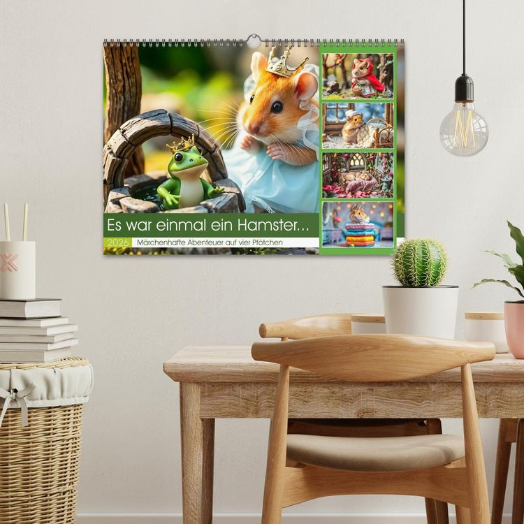 Produktbild: Es war einmal ein Hamster... M&auml;rchenhafte Abenteuer auf vier Pf&ouml;tchen (Wandkalender 2026 DIN A3 quer), CALVENDO Monatskalender