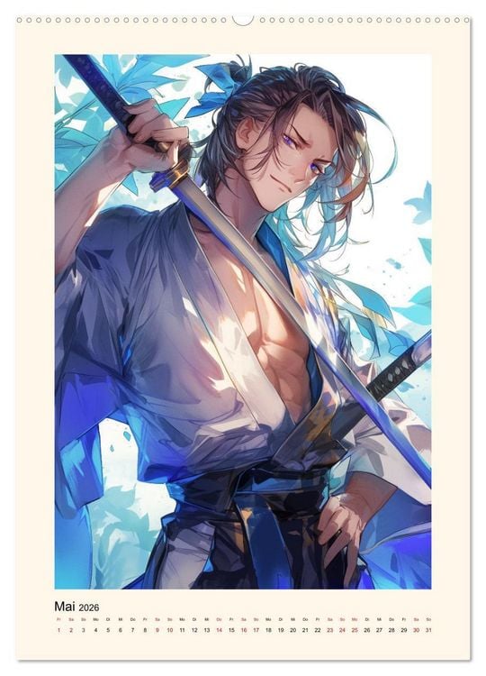 Produktbild: Gentle Anime Warriors (hochwertiger Premium Wandkalender 2026 DIN A2 hoch), Kunstdruck in Hochglanz