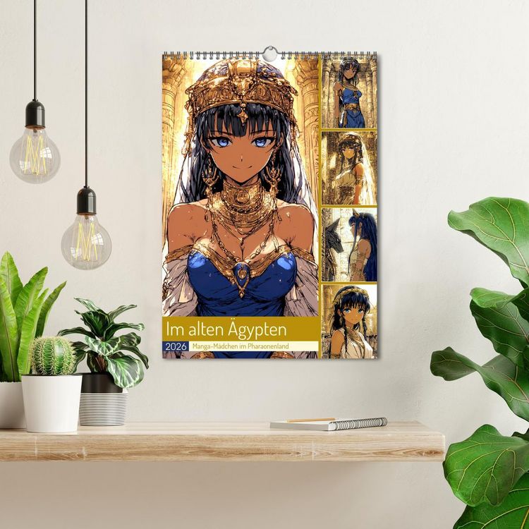 Produktbild: Im alten &Auml;gypten. Manga-M&auml;dchen im Pharaonenland (Wandkalender 2026 DIN A3 hoch), CALVENDO Monatskalender