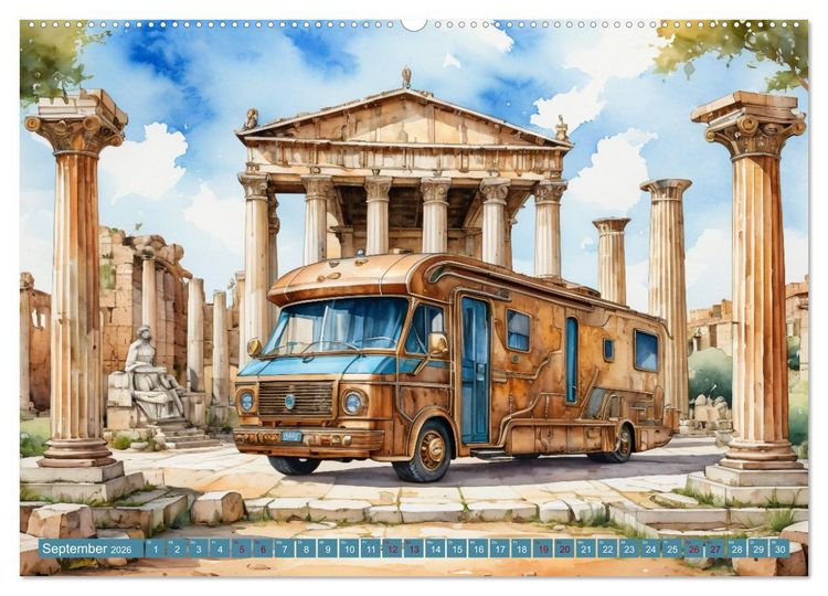 Produktbild: Steampunk Wohnmobile (Wandkalender 2026 DIN A2 quer), CALVENDO Monatskalender