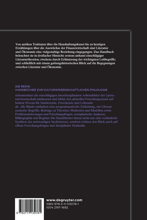 Produktbild: Handbuch Literatur & &Ouml;konomie