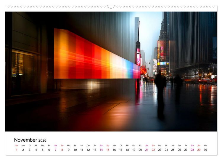 Produktbild: Stadt Lichter (Wandkalender 2026 DIN A2 quer), CALVENDO Monatskalender