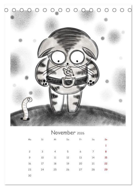 Produktbild: LEOPOLD DER DRITTE - Ein unglaublich liebenswerter Kater (Tischkalender 2026 DIN A5 hoch), CALVENDO Monatskalender