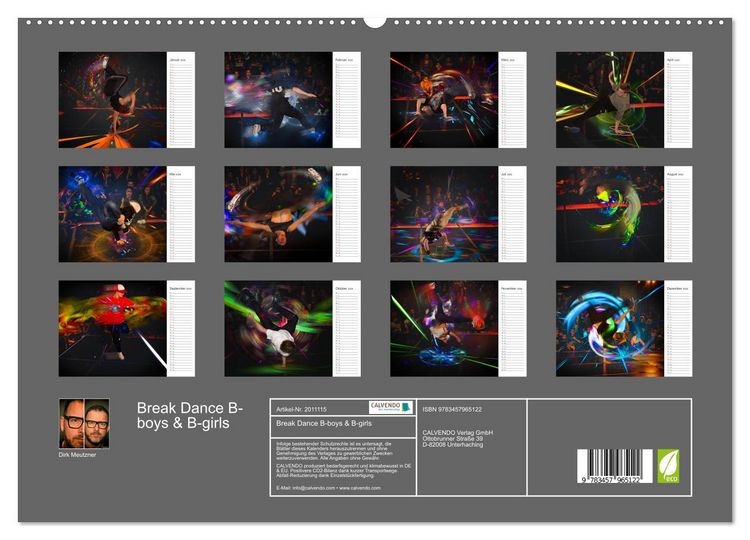 Produktbild: Break Dance B-boys & B-girls (hochwertiger Premium Wandkalender 2026 DIN A2 quer), Kunstdruck in Hochglanz