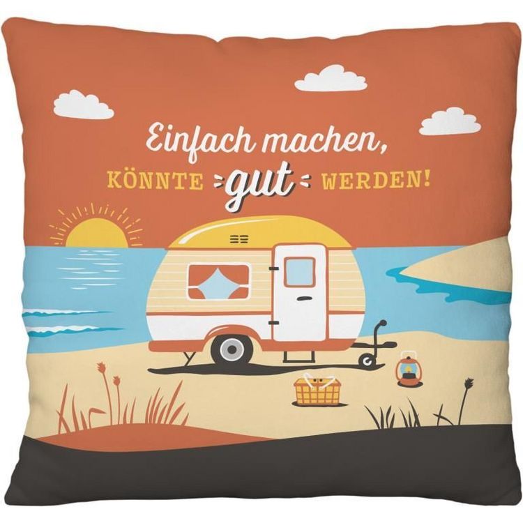 Produktbild: Pl&uuml;schkissen Motiv Fernweh Meer