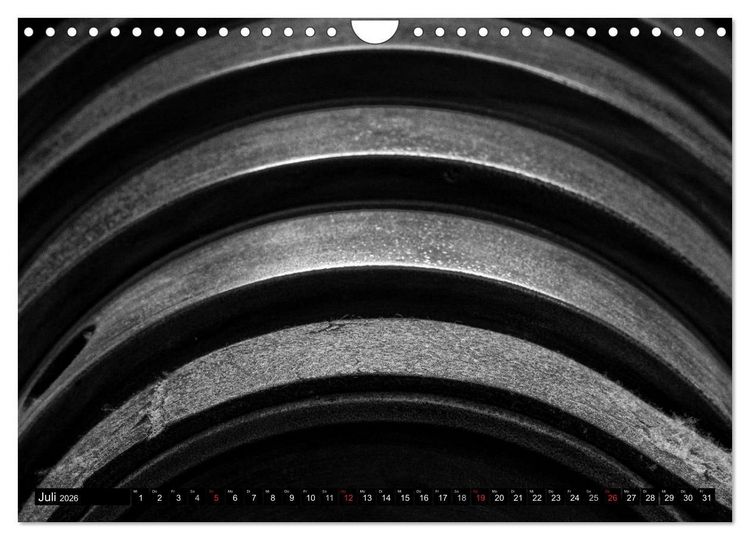 Produktbild: Industrie&auml;sthetik in Schwarz-Weiss (Wandkalender 2026 DIN A4 quer), CALVENDO Monatskalender