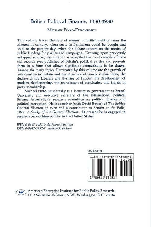 Produktbild: British Political Finance 1830-1980