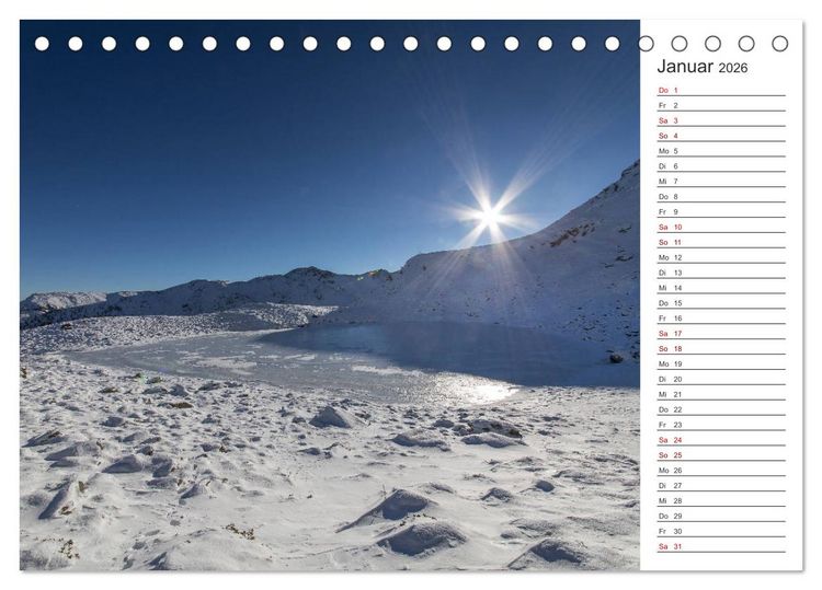 Produktbild: Bergseen im Ultental (Tischkalender 2026 DIN A5 quer), CALVENDO Monatskalender