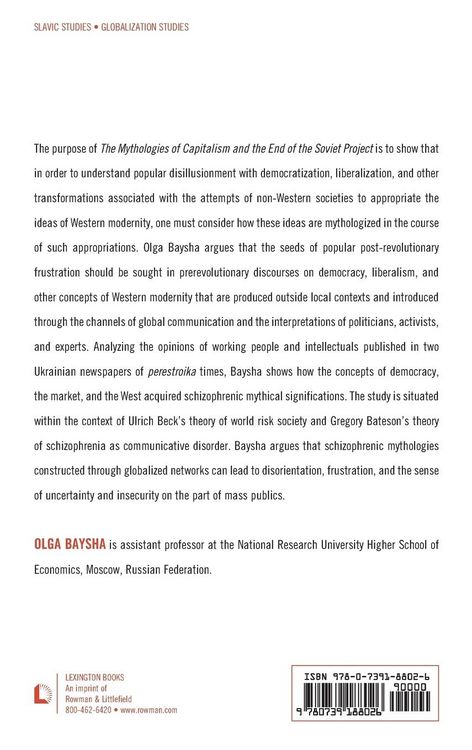 Produktbild: Mythologies of Capitalism and the End of the Soviet Project