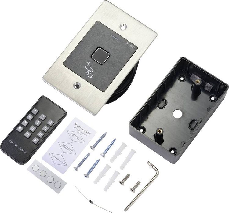 Produktbild: Sygonix SY-4760958 Fingerprint/RFID Zugangssystem Unterputz 12 V/DC, 18 V/DC IP66