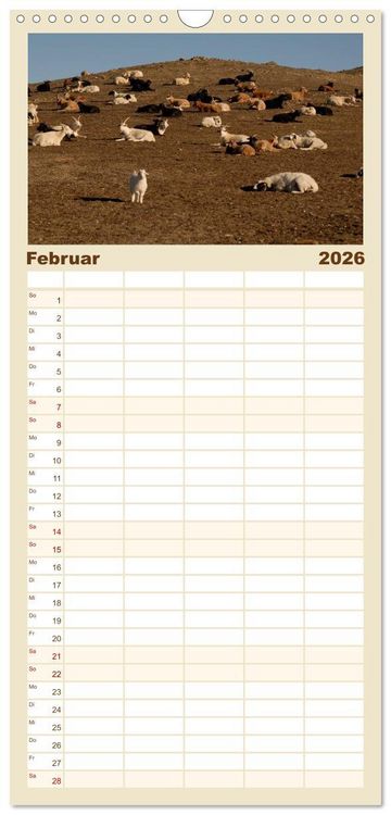 Produktbild: Familienplaner 2026 - W&uuml;ste Gobi mit 5 Spalten (Wandkalender, 21 x 45 cm) CALVENDO