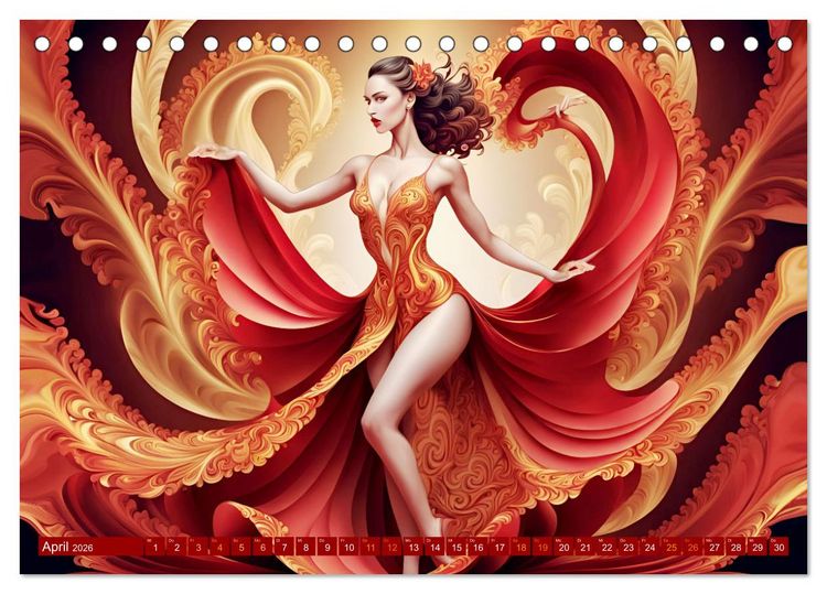 Produktbild: Wundervolle Tanzschwingungen (Tischkalender 2026 DIN A5 quer), CALVENDO Monatskalender