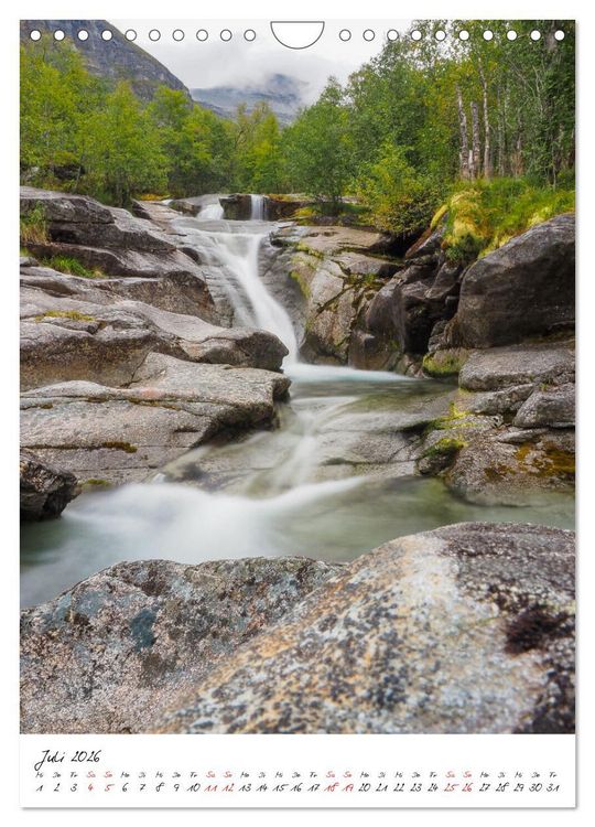 Produktbild: Norwegen - Das Land der Berge, Fjorde und Wasserf&auml;lle (Wandkalender 2026 DIN A4 hoch), CALVENDO Monatskalender