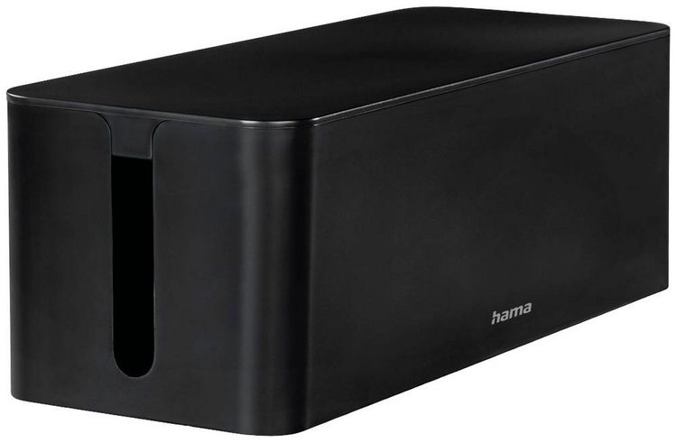 Produktbild: Hama Kabel-Box Kunststoff Schwarz (L x B x H) 156 x 40 x 135mm 1 St. 00221012