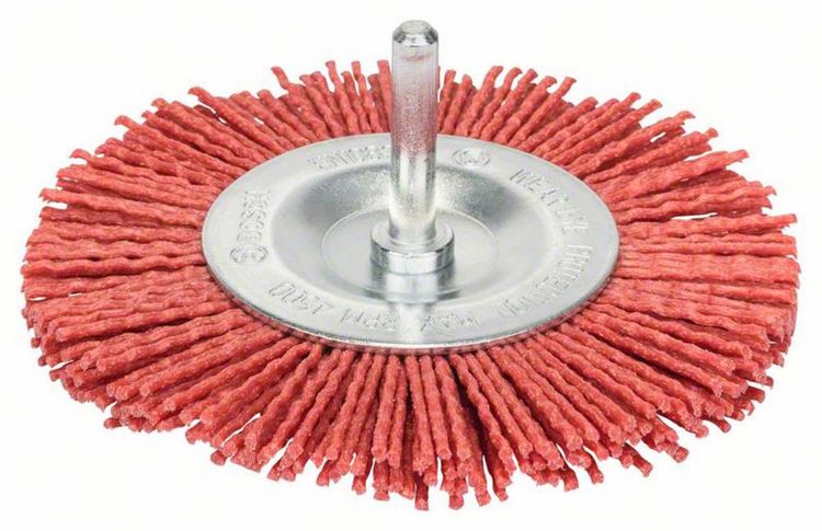 Produktbild: Bosch Accessories Scheibenb&uuml;rste, Nylonborsten, 100 mm, 1 mm, 8 mm, 4500 U/ min Schaft-&Oslash; 6 mm 2608622055 1 St.