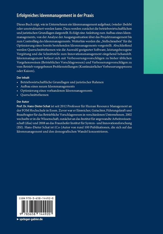 Produktbild: Erfolgreiches Ideenmanagement in der Praxis
