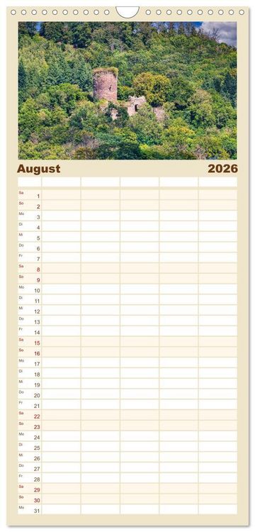 Produktbild: Familienplaner 2026 - Fotospots in Deutschland mit 5 Spalten (Wandkalender, 21 x 45 cm) CALVENDO