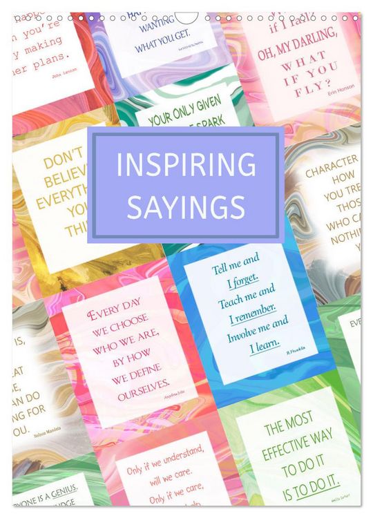 Produktbild: Inspiring sayings (Wall Calendar 2026 DIN A3 portrait), CALVENDO 12 Month Wall Calendar
