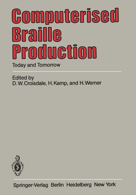 Produktbild: Computerised Braille Production