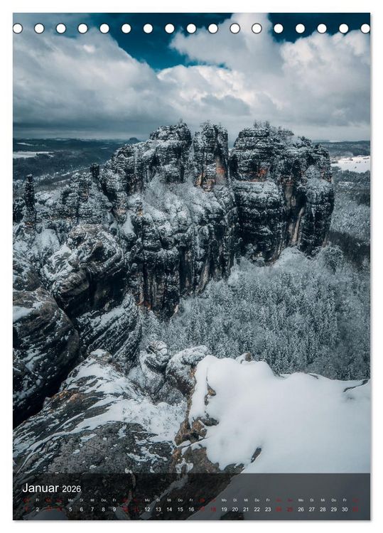 Produktbild: Reise durch die S&auml;chsische Schweiz (Tischkalender 2026 DIN A5 hoch), CALVENDO Monatskalender
