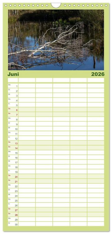 Produktbild: Familienplaner 2026 - Hohes Moor Oldendorf mit 5 Spalten (Wandkalender, 21 x 45 cm) CALVENDO