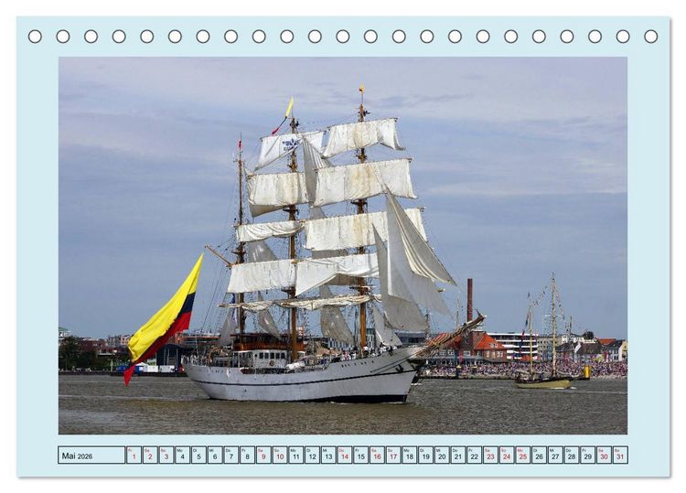 Produktbild: Segelschulschiffe aus aller Welt (Tischkalender 2026 DIN A5 quer), CALVENDO Monatskalender