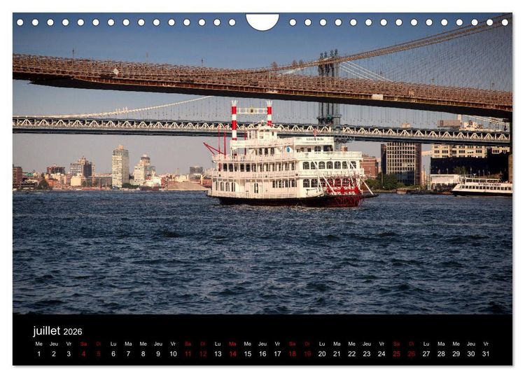 Produktbild: Balade New-Yorkaise, Manhattan (Calendrier mural 2026 DIN A4 vertical), CALVENDO calendrier mensuel