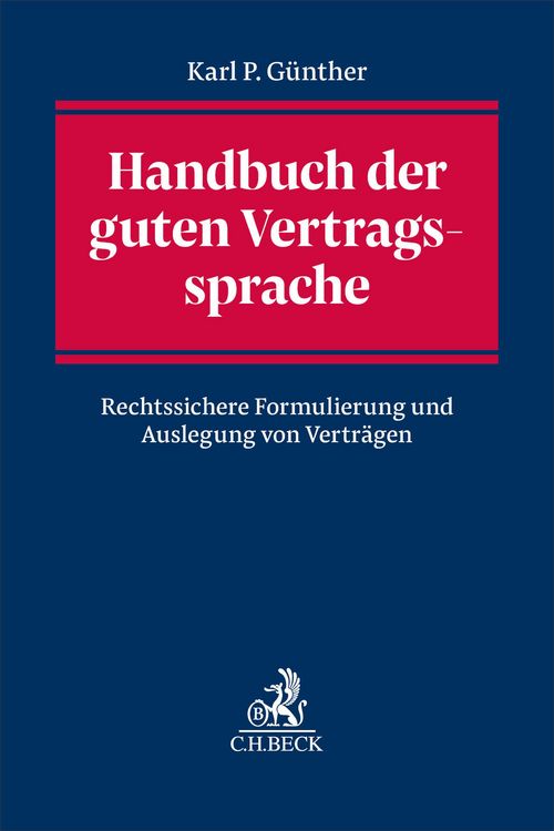 Produktbild: Handbuch der guten Vertragssprache