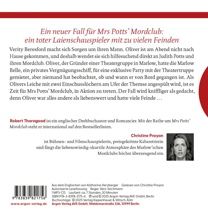 Produktbild: Mrs Potts' Mordclub und der Tote in der Themse